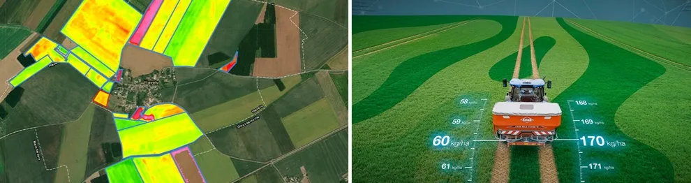 Zmienne dawkowanie rozsiewaczem nawozów